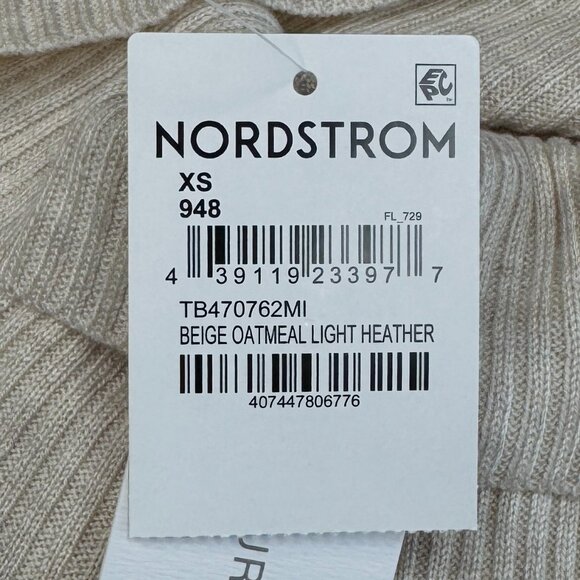 TREASURE & BOND Turtleneck Sweater XS‎ Oatmeal Drop Shoulder Fine Gauge Casual - Picture 13 of 15